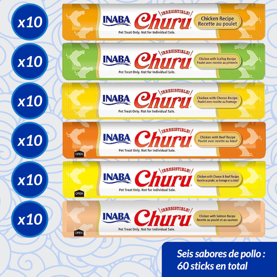 60 saquetas x 14 g Churu Variedades de Frango Snack L&iacute;quido para gatos, , large Imagem n&uacute;mero 7