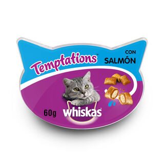 Whiskas Temptations Snacks Salmão para Gatos 