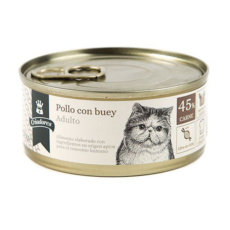 Criadores Adulto Frango e Boi lata para gatos, , large image number null