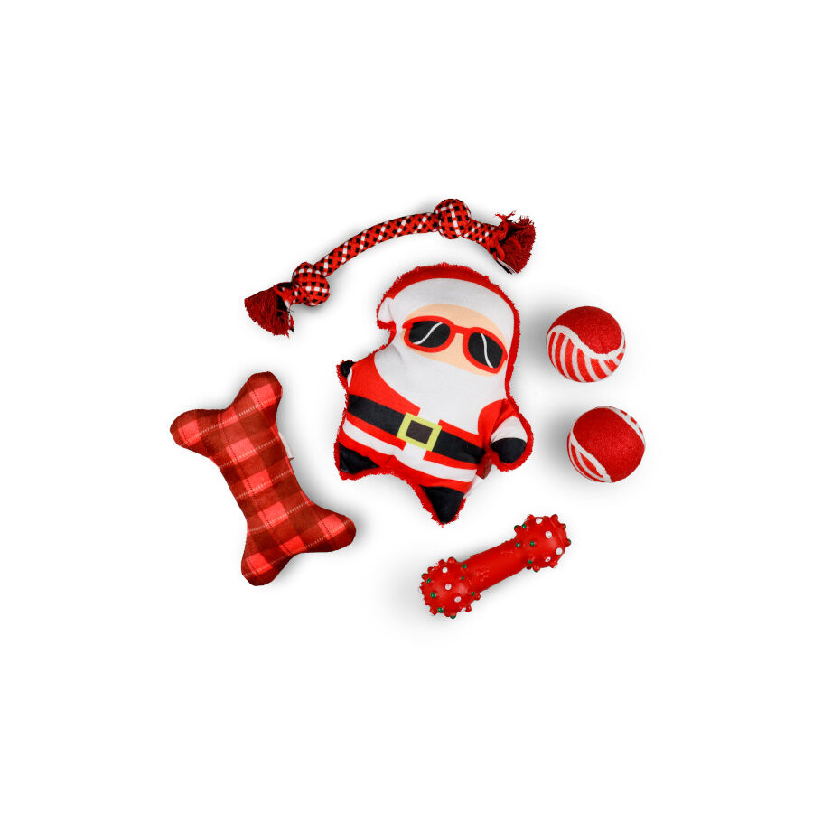 Wonder Christmas Pai Natal Rock Set de brinquedos para c&atilde;es, , large Imagem n&uacute;mero 2