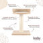 Leeby Tigrou arranhador com cama e brinquedo bege para gatos, , large Indicador imagem número 4