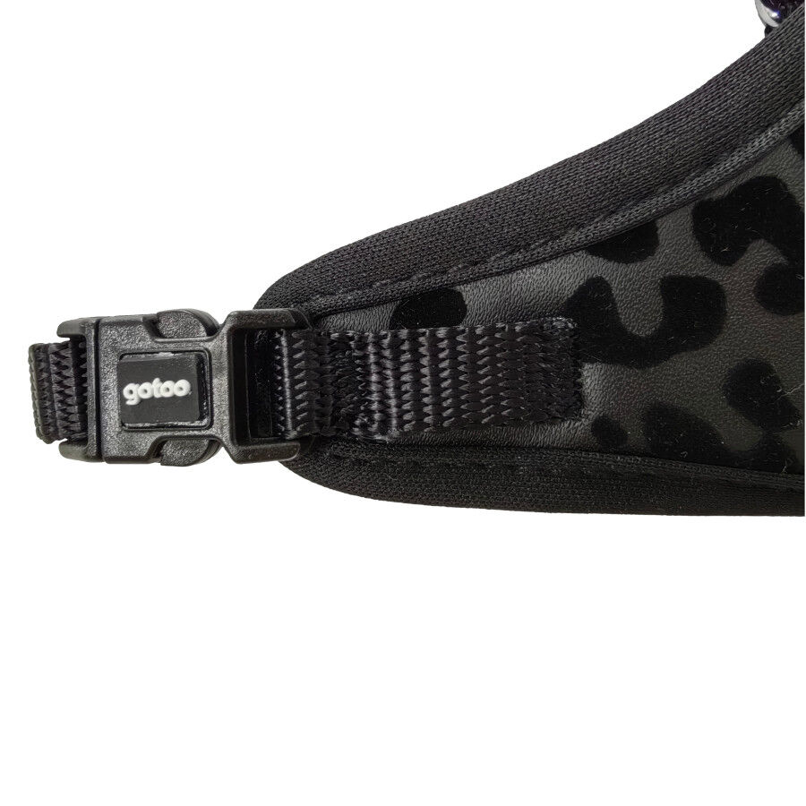Gotoo Coleira e Peitoral Estampado Animal Preto para Gatos, , large Imagem n&uacute;mero 4