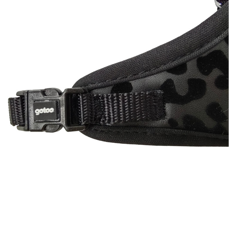 Gotoo Coleira e Peitoral Estampado Animal Preto para Gatos,  Imagem número 4 Gotoo Coleira e Peitoral Estampado Animal Preto para Gatos, , large Imagem número 4