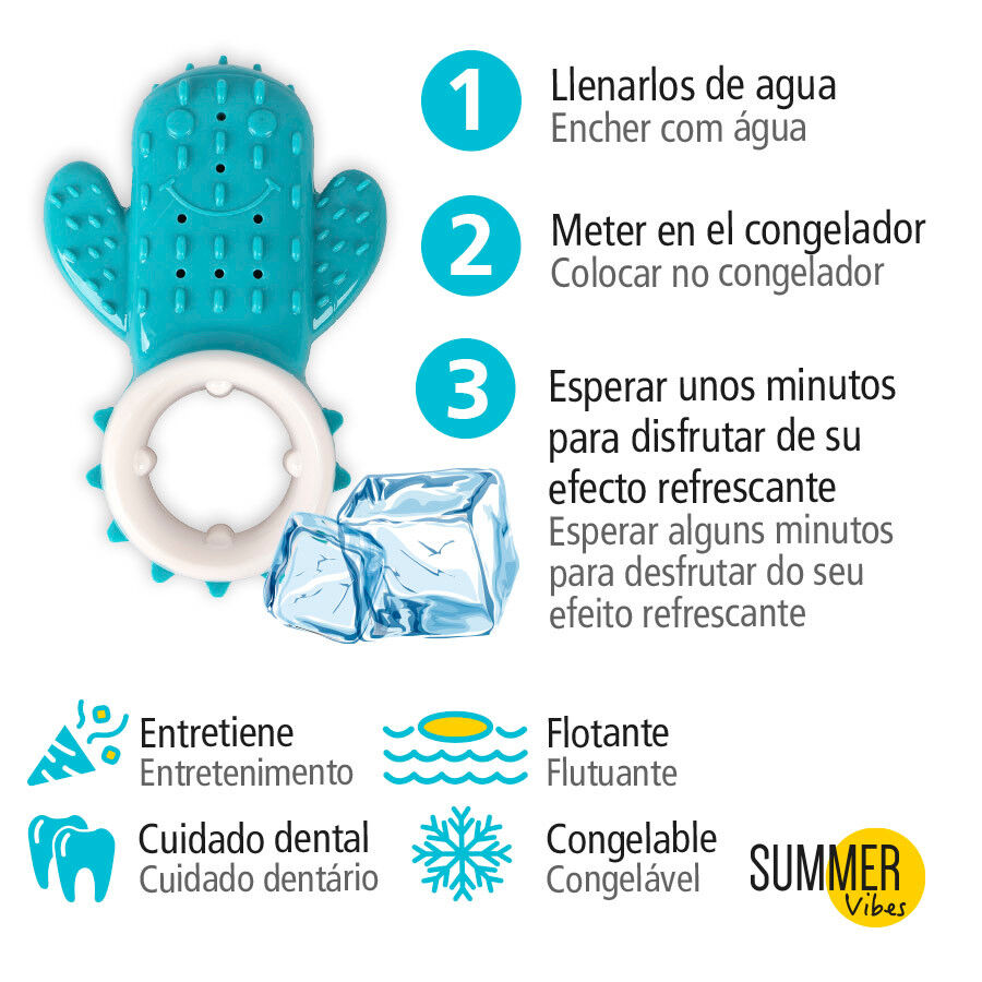 Summer Vibes Mordedor frio cacto azul para cachorros, , large Imagem n&uacute;mero 3