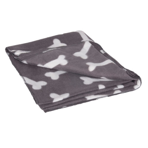 Flamingo manta gris con huesos para mascotas Imagem n&uacute;mero 1