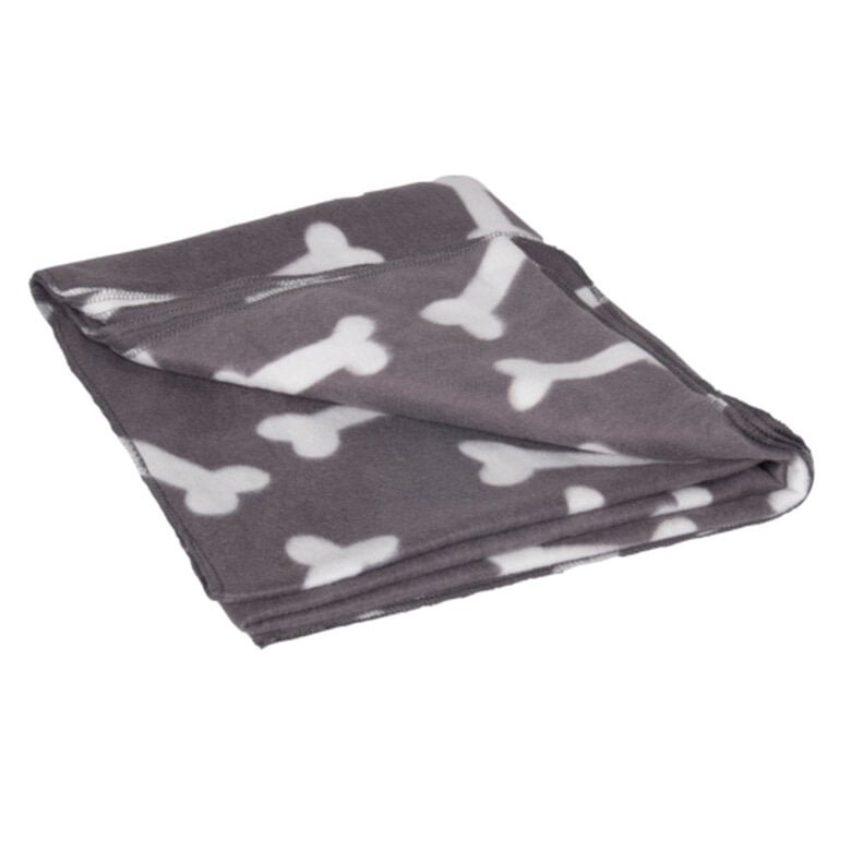 Flamingo manta cinza com ossos para animais de estimação,  Imagem número 1 Flamingo manta gris con huesos para mascotas Imagem número 1