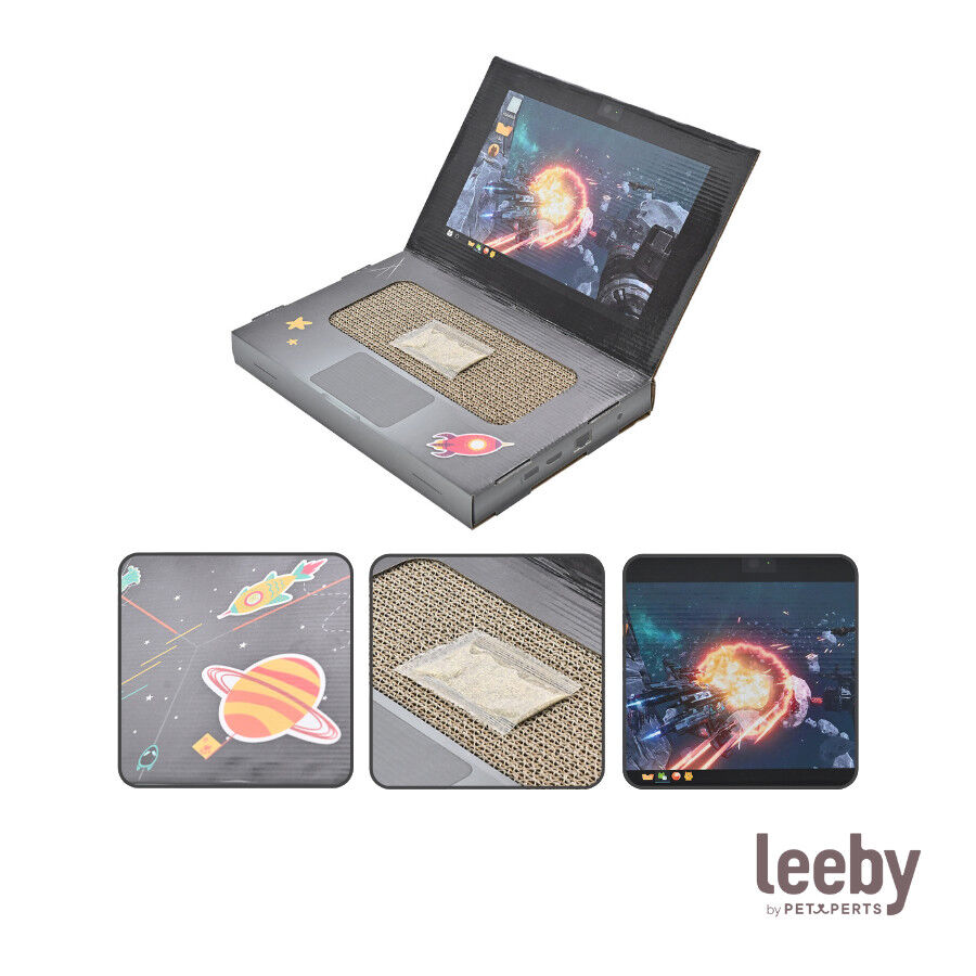 Leeby Lily arranhador de cart&atilde;o em forma de port&aacute;til para gatos, , large Imagem n&uacute;mero 7