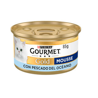 Gourmet Gold Mousse de Peixe do Oceano em lata para gatos