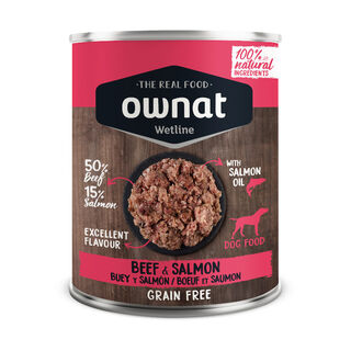 Ownat Wetline Boi e Salmão lata para cães