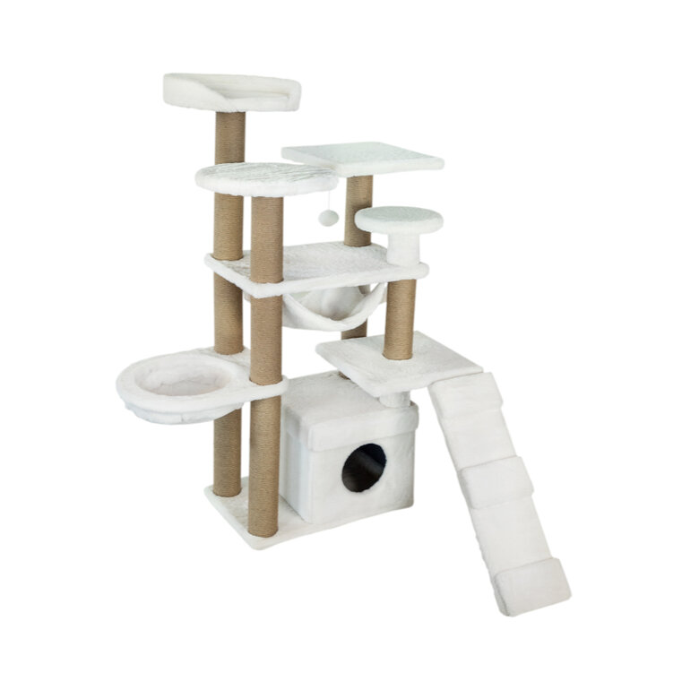Catshion Pichi Ávore Arranhador com Gruta Branco para gatos,  Imagem número 3 Catshion Pichi Ávore Arranhador com Gruta Branco para gatos, , large Imagem número 3