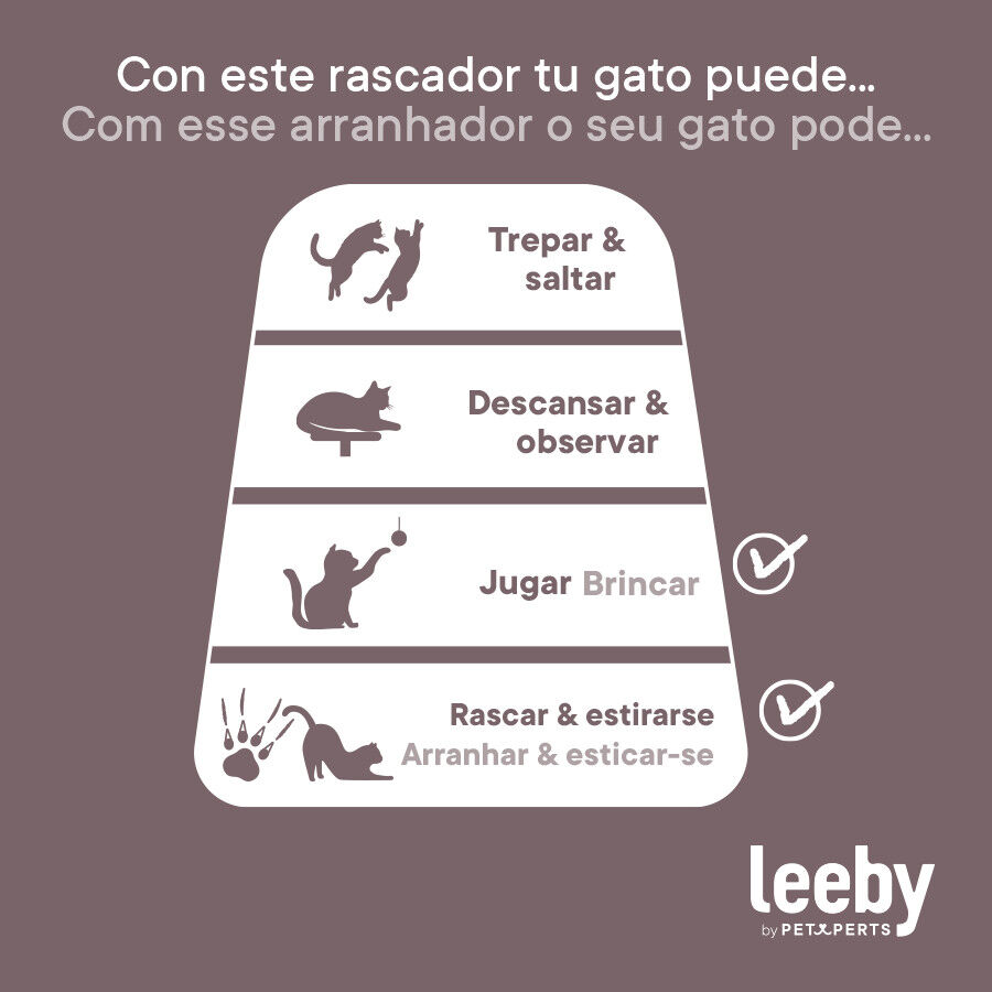 Leeby Pelusa arranhador com brinquedo para gatos, , large Imagem n&uacute;mero 7