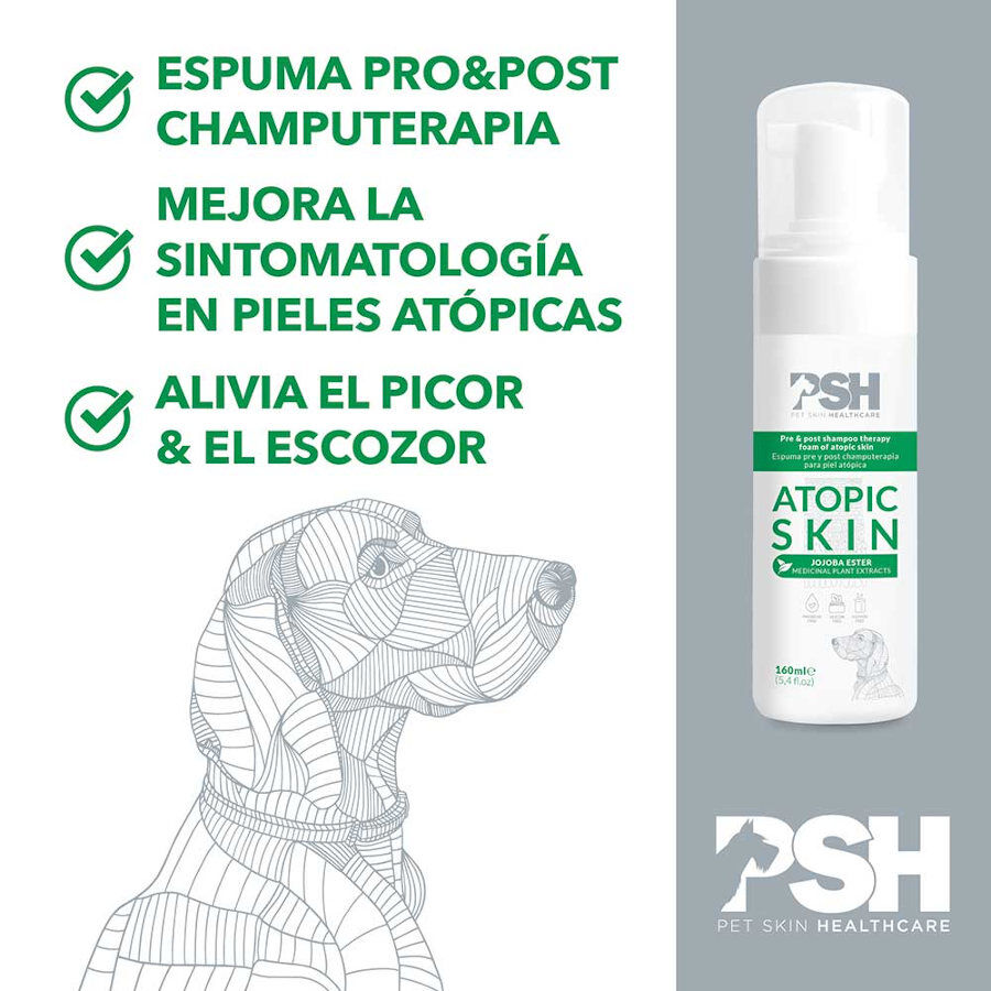 PSH Atopic Skin Espuma de Limpeza para c&atilde;es e gatos, , large Imagem n&uacute;mero 3
