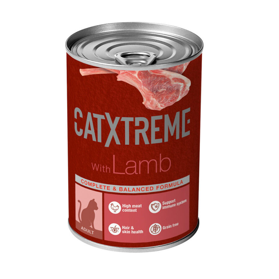 400 g Catxtreme com Borrego em pat&ecirc; lata para gatos, , large Imagem n&uacute;mero 1