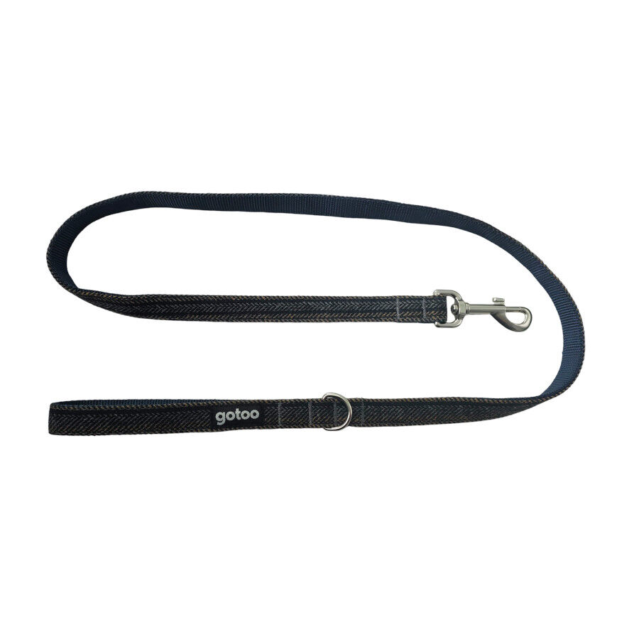 Gotoo Trela estampada tweed azul para c&atilde;es, , large Imagem n&uacute;mero 1