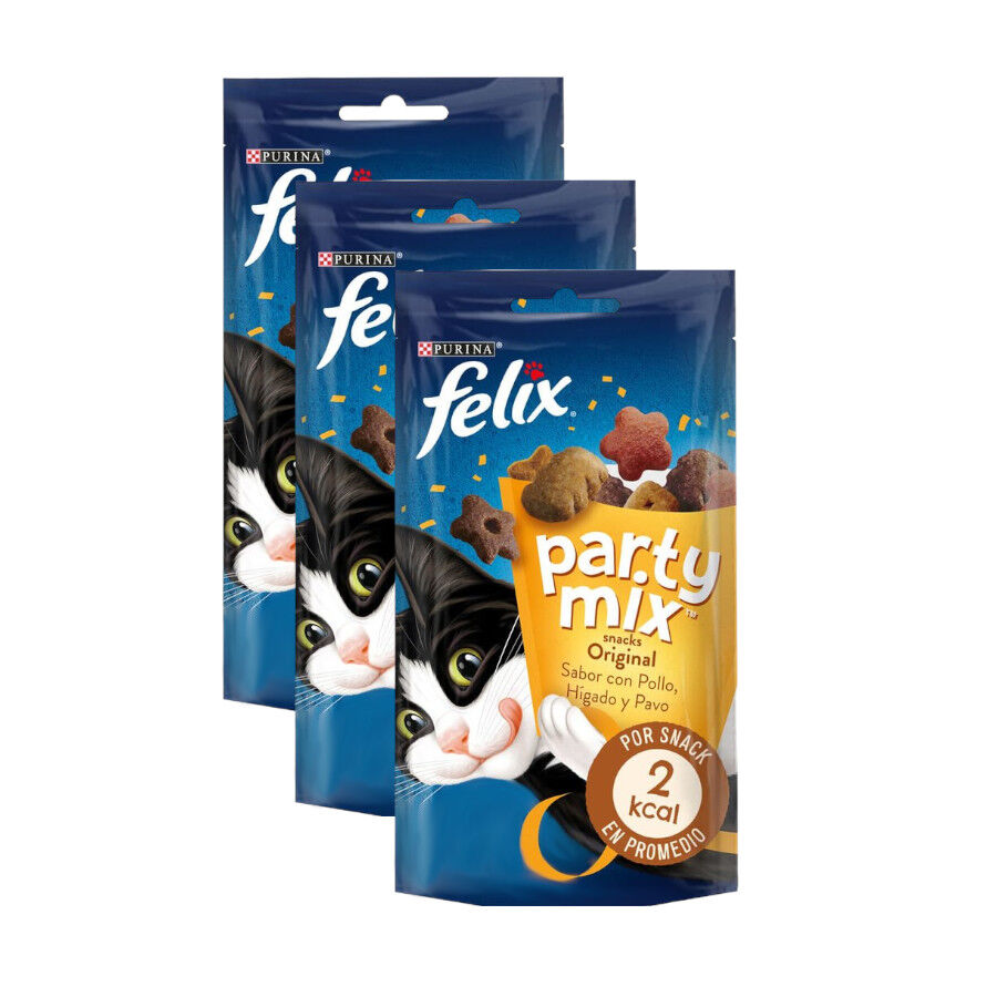 3 pacotes x 200 g Felix Biscoitos Party Mix para gatos Pack poupan&ccedil;a!, , large Imagem n&uacute;mero 1