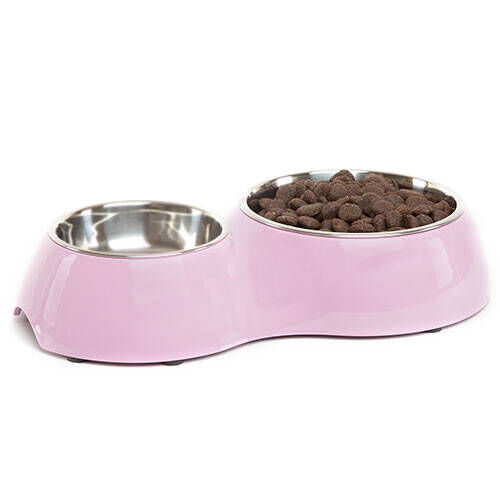 Flamingo doble rosa comedero para gatos Imagem n&uacute;mero 1