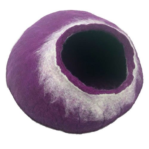 Walking Palm blanco y morado cueva de lana a mano Imagem n&uacute;mero 1