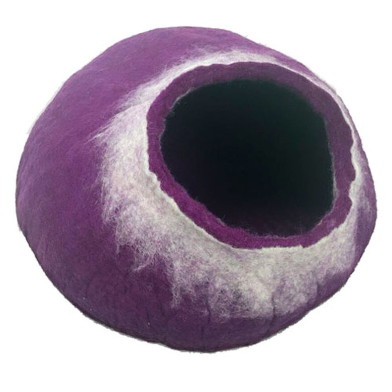 Walking Palm blanco y morado cueva de lana a mano Imagem número 1 Walking Palm blanco y morado cueva de lana a mano Imagem número 1