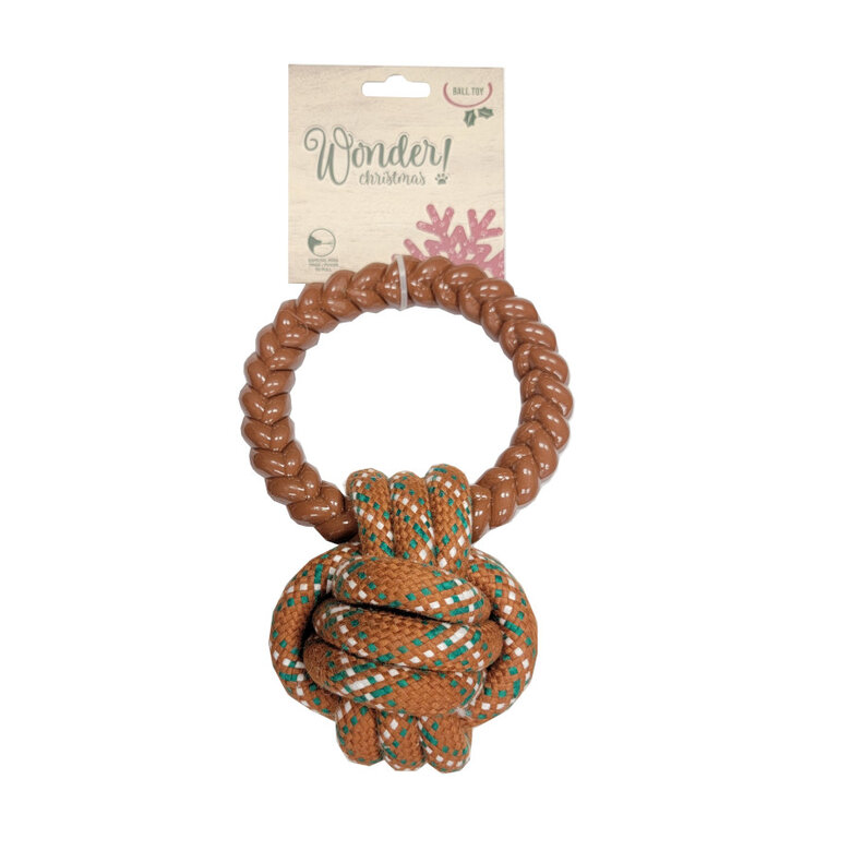 Wonder Christmas Bola com Corda e Mordedor Natalício para Cães,  Imagem número 6 Wonder Christmas Bola com Corda e Mordedor Natalício para Cães, , large Imagem número 6