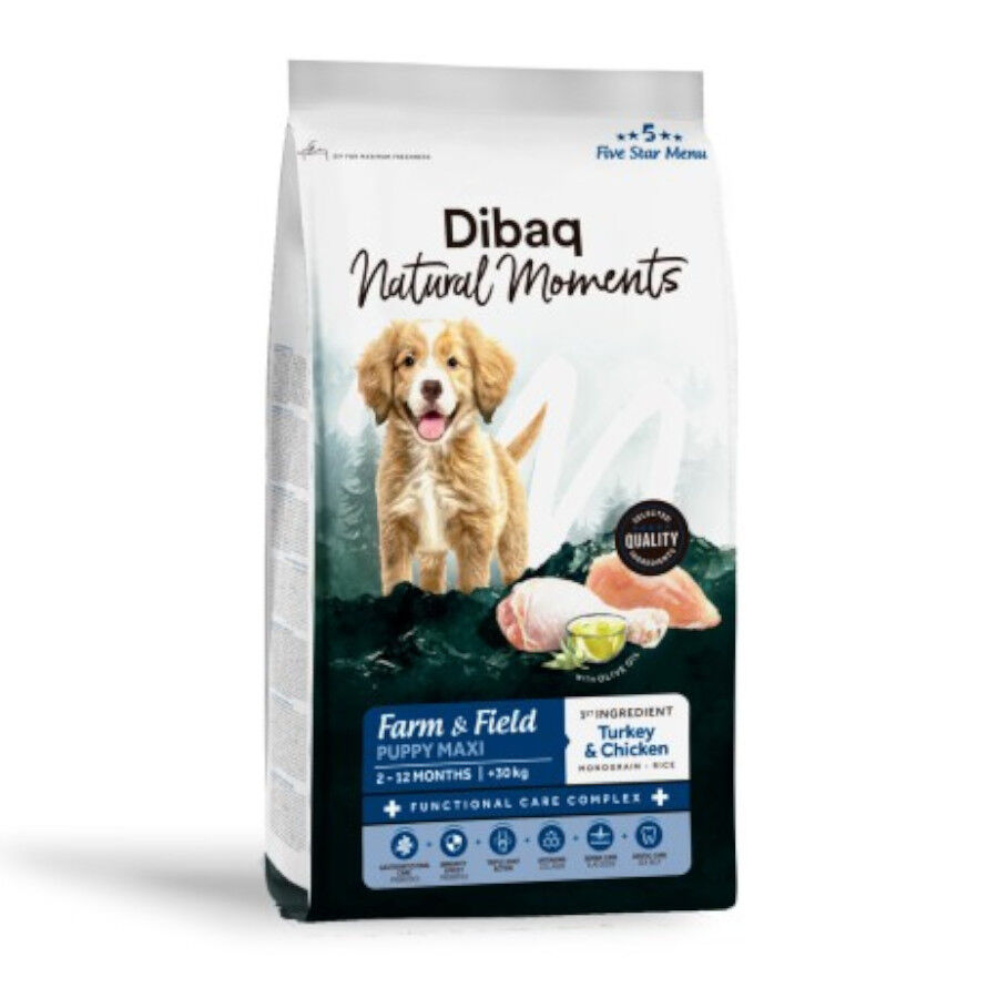 12 kg Dibaq Natural Moments Pienso Maxi Pavo y Pollo para cachorro, , large Imagem n&uacute;mero 1