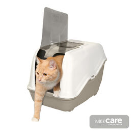 Nice Care Caixa de areia fechada Netta Close bege para gatos