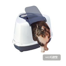 Nice Care Caixa de areia Flip Corner azul para Gatos
