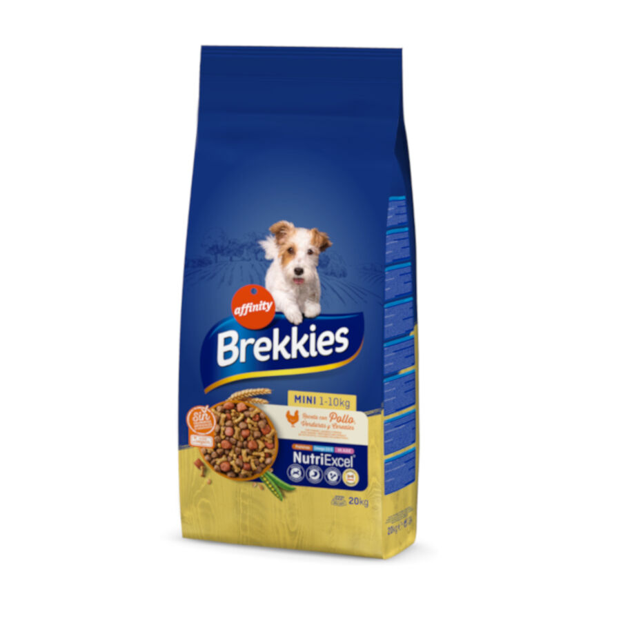 2 x 20 kg Affinity Brekkies Mini Frango ra&ccedil;&atilde;o para c&atilde;es Pack poupan&ccedil;a!, , large Imagem n&uacute;mero 1