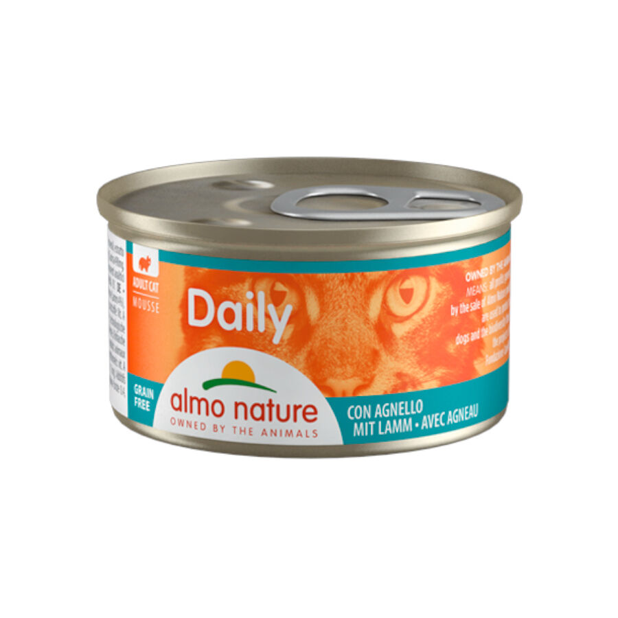12 latas x 85 g Almo Nature Adult Daily Mousse de Cordeiro lata para gatos Pack poupan&ccedil;a!, , large Imagem n&uacute;mero 1