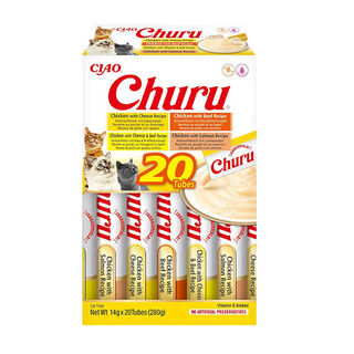 Churu Variedades de Frango com Vitela Snack Líquido para gatos