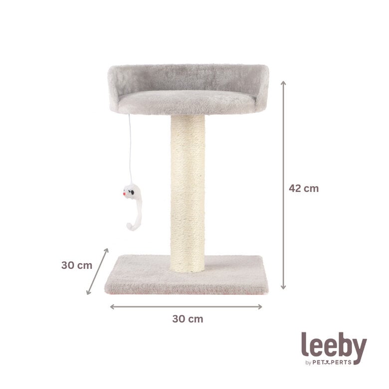 Leeby Tigrou arranhador com cama e brinquedo cinzento para gatos,  Imagem número 5 Leeby Tigrou arranhador com cama e brinquedo cinzento para gatos, , large Imagem número 5