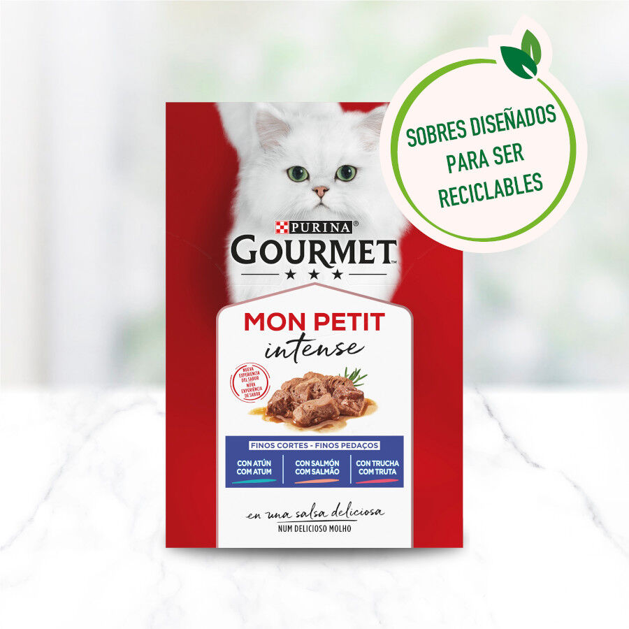 6 saquetas x 50 g Purina Gourmet Mon Petit Sele&ccedil;&atilde;o de Peixes em molho, , large Imagem n&uacute;mero 3
