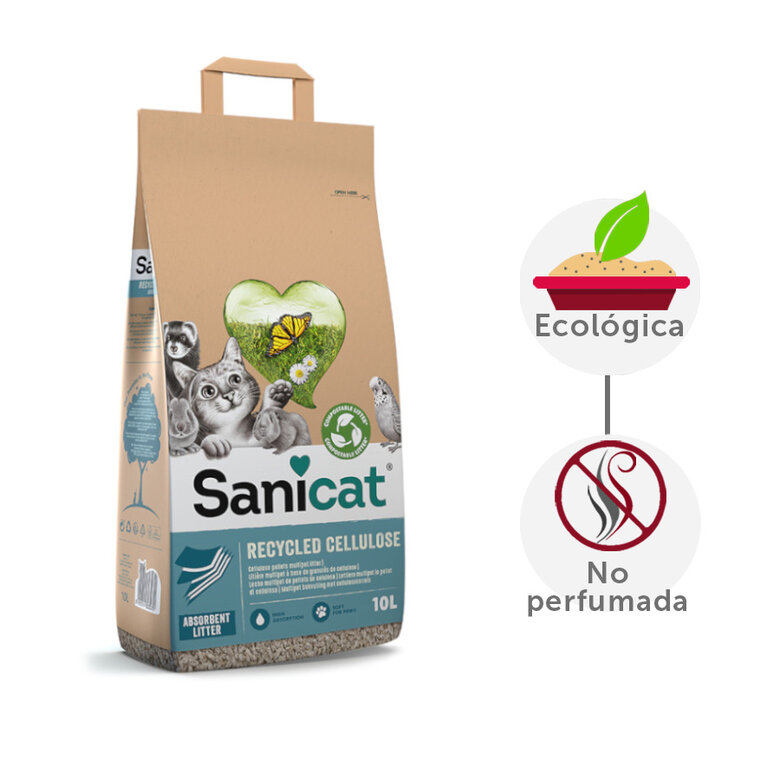 Sanicat Recycled Cellulose Lecho Natural para gatos image number null