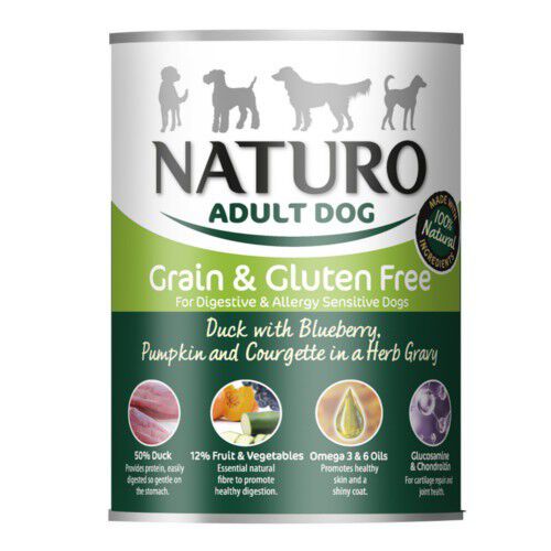 390 g Naturo Adult Grain Free Pato com Vegetais lata para c&atilde;es, , large Imagem n&uacute;mero 1