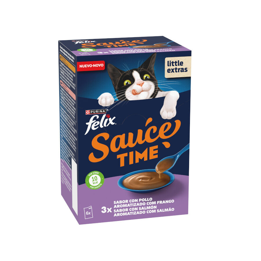 6 x 40 g Felix Cat Salsa de Pollo y Salm&oacute;n para gatos, , large Imagem n&uacute;mero 3