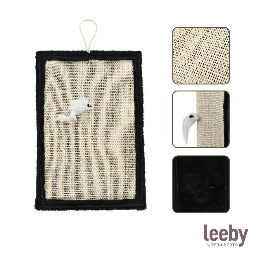 Leeby Tito arranhador para p&eacute; de mesa com brinquedo para gatos, , large Imagem n&uacute;mero 6