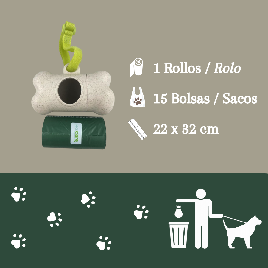 Nice Care Eco Dispensador e rolo de sacos higi&eacute;nicos para c&atilde;es, , large Imagem n&uacute;mero 3