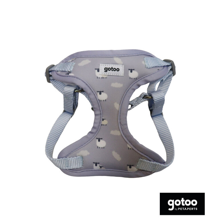 Gotoo Peitoral estampado ovelhinhas cinza para cães,  Imagem número 2 Gotoo Peitoral estampado ovelhinhas cinza para cães, , large Imagem número 2