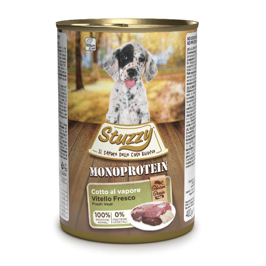 Stuzzy Monoprotein Puppy Ternera comida para perro Imagem n&uacute;mero 1