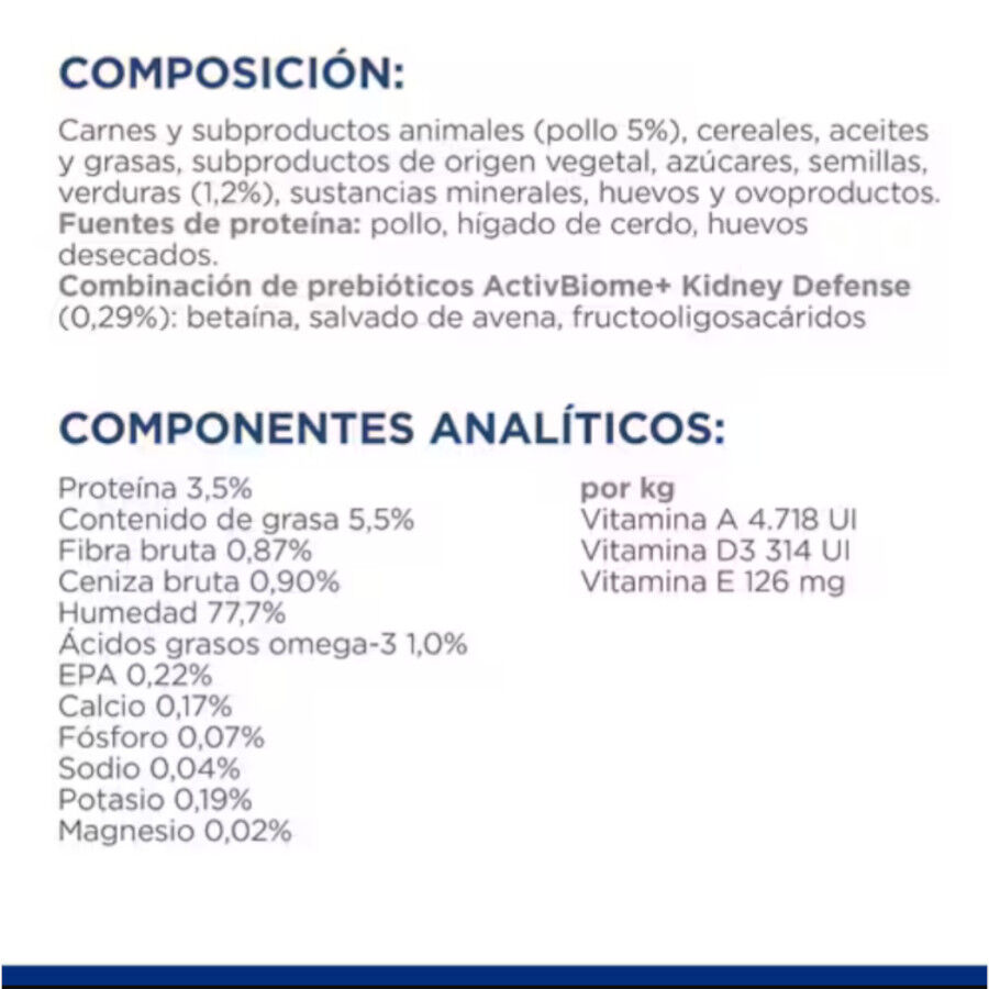 354 g Hill's Prescription Diet Kidney k/d + Mobility j/d guisado de frango e legumes lata para c&atilde;es, , large Imagem n&uacute;mero 6
