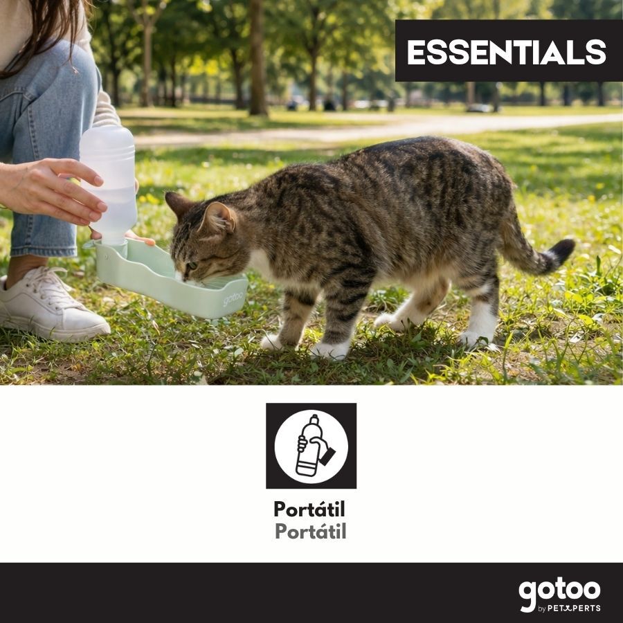 Gotoo Garrafa Bebedouro Port&aacute;til em Pl&aacute;stico Verde para c&atilde;es e gatos, , large Imagem n&uacute;mero 5