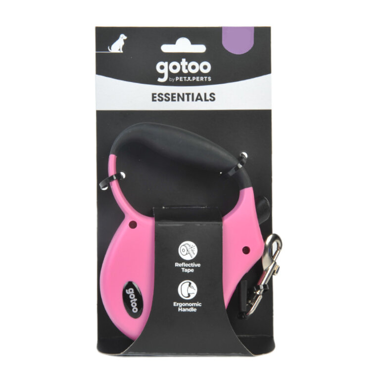 Gotoo Trela extensível rosa para cães,  Imagem número 5 Gotoo Trela extensível rosa para cães, , large Imagem número 5