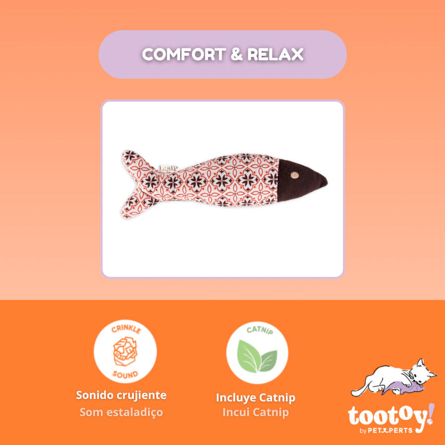 Tootoy! Comfort & Relax Peluche Peixe Vintage para gatos, , large Imagem n&uacute;mero 3