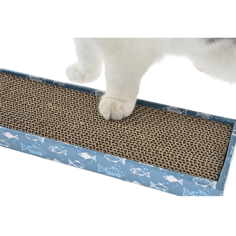 Leeby Fitz tábua arranhadora de cartão azul para gatos,  Imagem número 3 Leeby Fitz tábua arranhadora de cartão azul para gatos, , large Imagem número 3