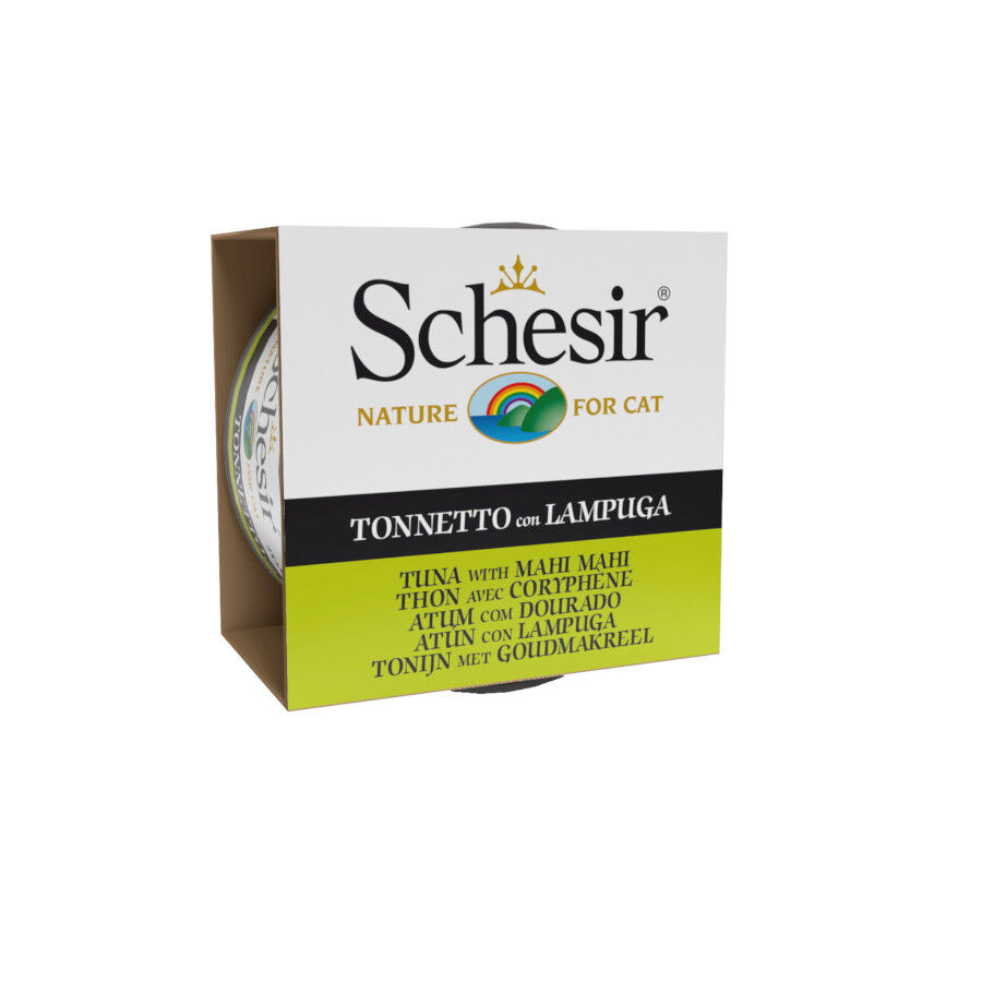 85 g Schesir Adult Atum com Peixe Dourado em lata para gatos, , large Imagem n&uacute;mero 1