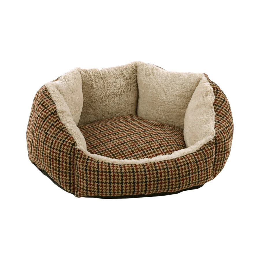 Flamingo Marlena Pent&aacute;gono Vermelha/Bege cama com fecho para c&atilde;es, , large Imagem n&uacute;mero 2