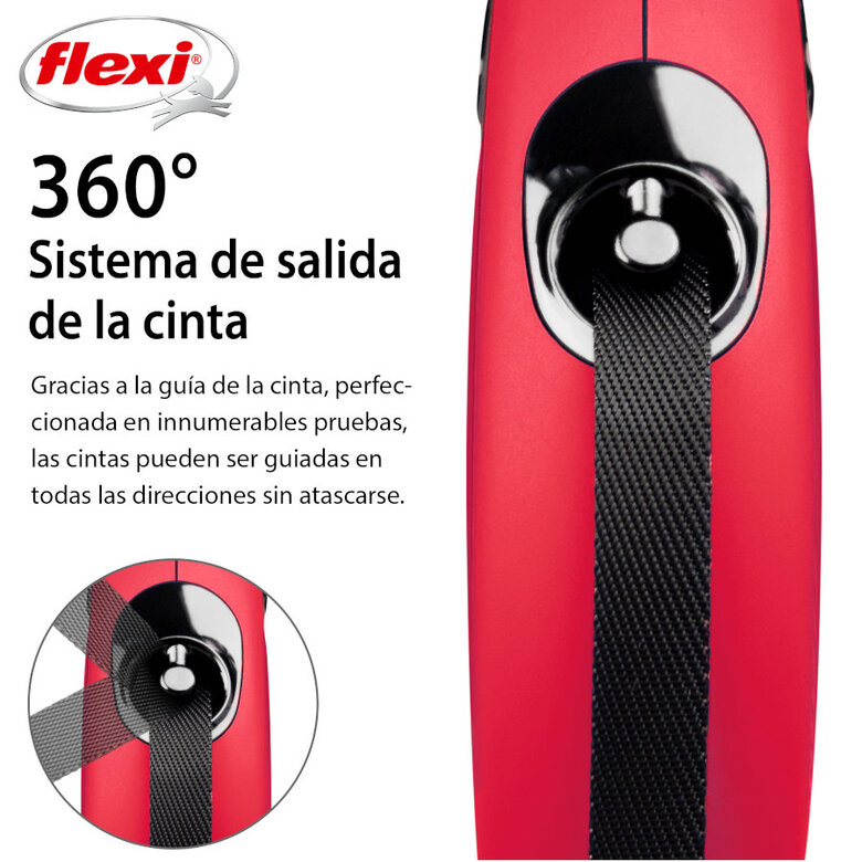 Flexi New Classic trela extensível de fita vermelha para cães,  Imagem número 3 Flexi New Classic trela extensível de fita vermelha para cães, , large Imagem número 3