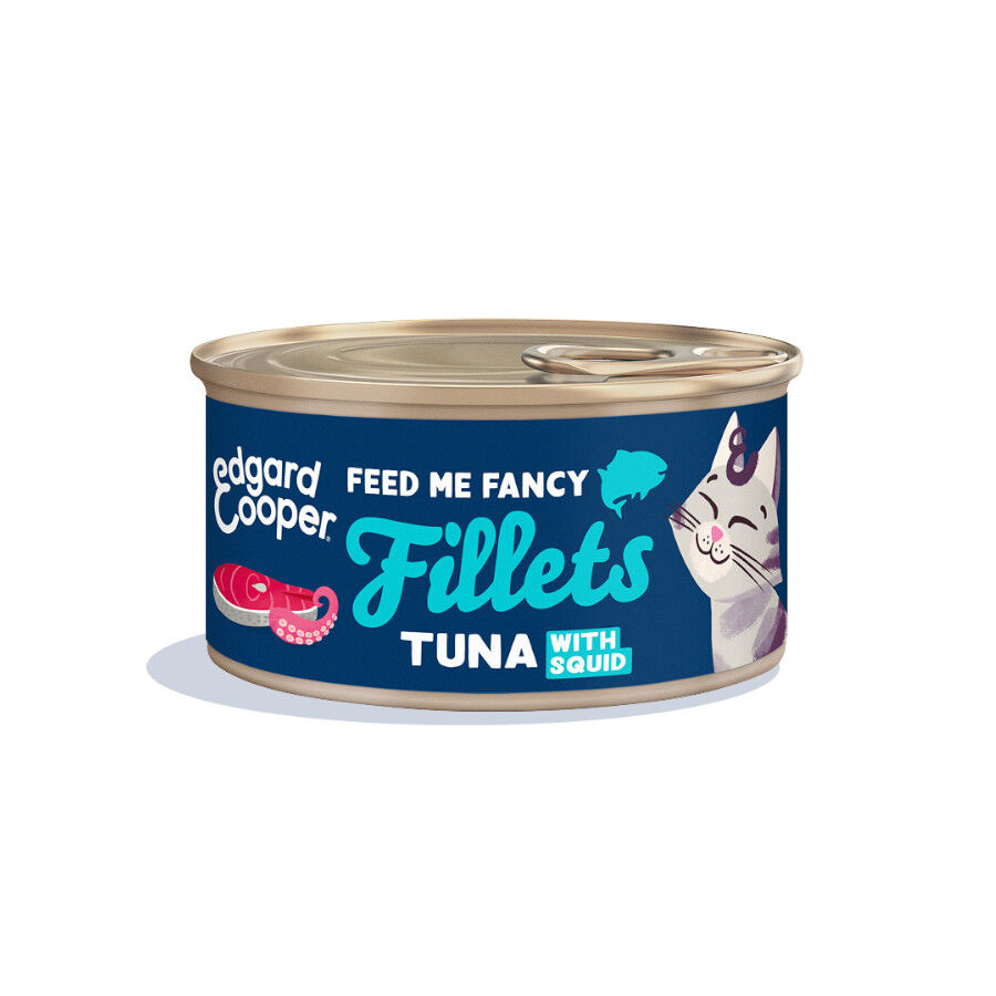 70 g Edgard & Cooper Alimento h&uacute;mido de atum e lula em lata para gatos, , large Imagem n&uacute;mero 1