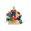 Flamingo BBQ Kobb Corda Multicolor e Brinquedo de Madeira para Periquitos, , large Indicador imagem número 1