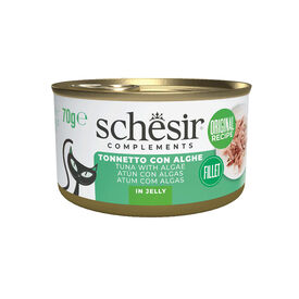 Schesir Atum com Algas Marinhas em Gelatina lata para gatos