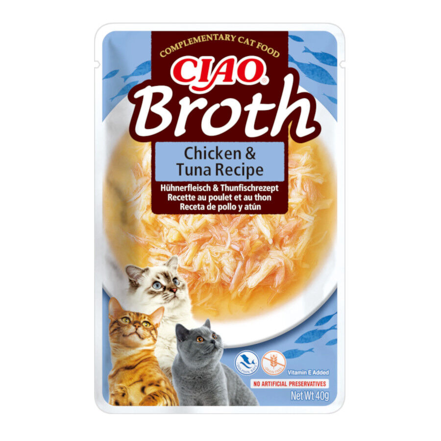 40 g Ciao Broth Sopa de frango e atum para gatos, , large Imagem n&uacute;mero 1